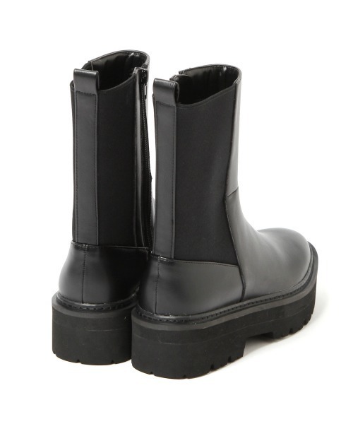 LOWRYS FARM（ローリーズファーム）の「バックゴアブーツ　894406（ブーツ・レディース・ブラック/カーキ・MEDIUM/LARGE）」の6枚目の写真