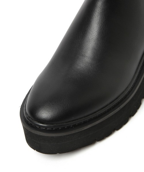 LOWRYS FARM（ローリーズファーム）の「バックゴアブーツ　894406（ブーツ・レディース・ブラック/カーキ・MEDIUM/LARGE）」の8枚目の写真