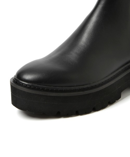 LOWRYS FARM（ローリーズファーム）の「バックゴアブーツ　894406（ブーツ・レディース・ブラック/カーキ・MEDIUM/LARGE）」の9枚目の写真