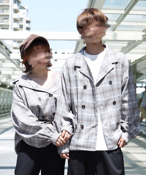 PairPair（ペアペア）の「袖ボリュームチェックシャツ（シャツ/ブラウス・レディース・ライトベージュ/ベージュ/ブラック・FREE）」の2枚目の写真