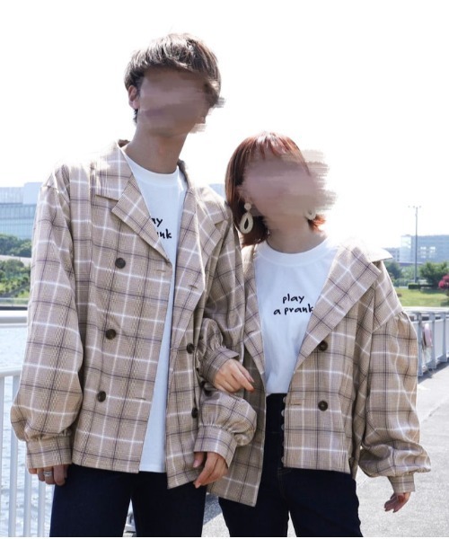 PairPair（ペアペア）の「袖ボリュームチェックシャツ（シャツ/ブラウス・レディース・ライトベージュ/ベージュ/ブラック・FREE）」の4枚目の写真