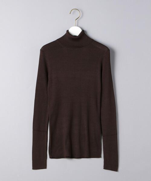UNITED ARROWS(ユナイテッドアローズ)の「UBCB シルクリブ タートルネック ニット 20AW(ニット/セーター・レディース・ダークブラウン・フリー)」の3枚目の写真