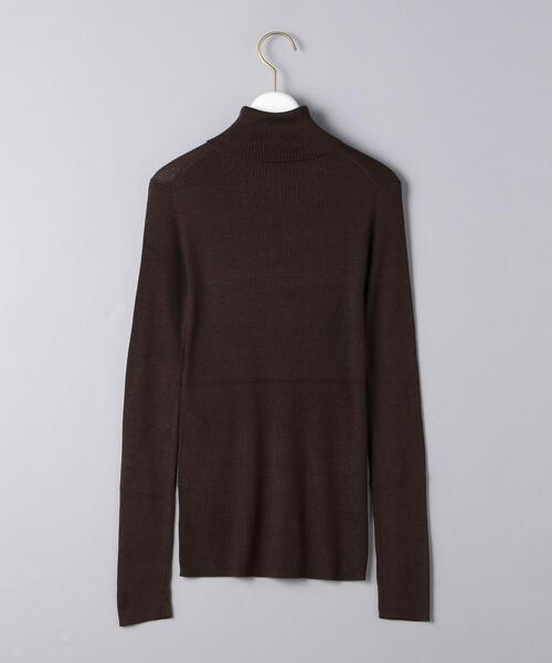 UNITED ARROWS(ユナイテッドアローズ)の「UBCB シルクリブ タートルネック ニット 20AW(ニット/セーター・レディース・ダークブラウン・フリー)」の4枚目の写真