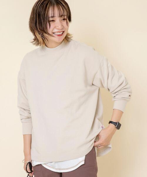 coen（コーエン）の「USAコットンオーガニックコットンミックス裏毛ハイネックスウェットプルオーバー#（スウェット・レディース・ブラック/ナチュラル/マスタード/ブラウン・FREE）」の21枚目の写真