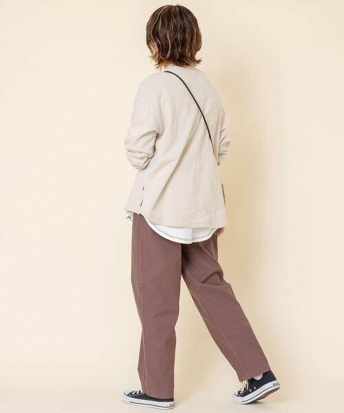 coen（コーエン）の「USAコットンオーガニックコットンミックス裏毛ハイネックスウェットプルオーバー#（スウェット・レディース・ブラック/ナチュラル/マスタード/ブラウン・FREE）」の19枚目の写真