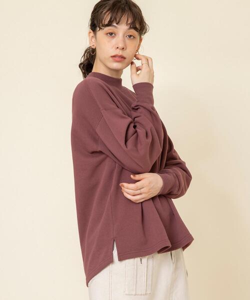 coen（コーエン）の「USAコットンオーガニックコットンミックス裏毛ハイネックスウェットプルオーバー#（スウェット・レディース・ブラック/ナチュラル/マスタード/ブラウン・FREE）」の15枚目の写真