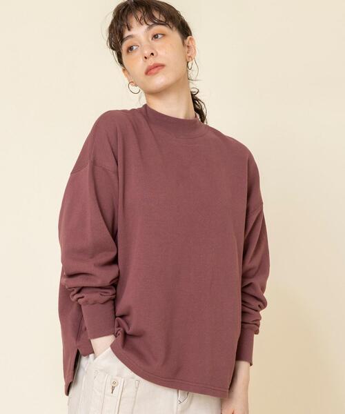 coen（コーエン）の「USAコットンオーガニックコットンミックス裏毛ハイネックスウェットプルオーバー#（スウェット・レディース・ブラック/ナチュラル/マスタード/ブラウン・FREE）」の14枚目の写真