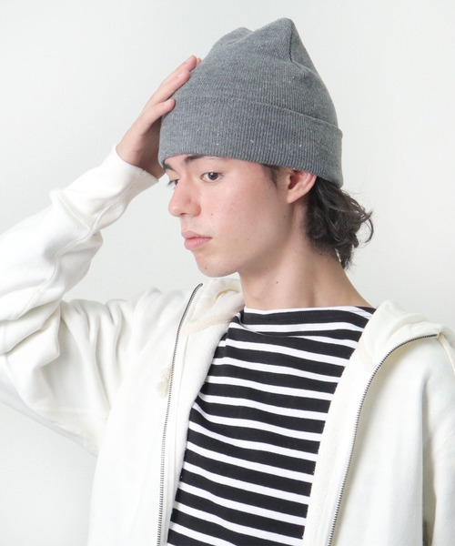 JABURO（ジャブロー）の「【 JABURO / ジャブロー 】 SOLID BEANIE / ソリッド ニット帽（ニットキャップ/ビーニー・メンズ・ワイン/ロイヤルブルー/グレー/ネイビー/ブラック/レッド・FREE）」の3枚目の写真