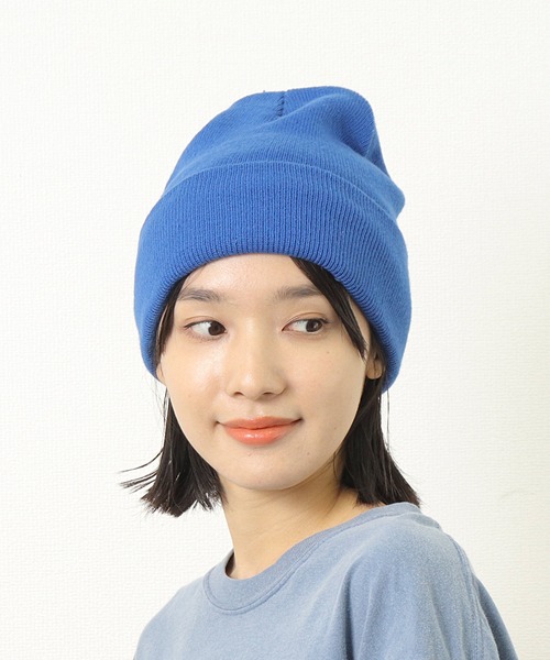 JABURO（ジャブロー）の「【 JABURO / ジャブロー 】 SOLID BEANIE / ソリッド ニット帽（ニットキャップ/ビーニー・メンズ・ワイン/ロイヤルブルー/グレー/ネイビー/ブラック/レッド・FREE）」の5枚目の写真