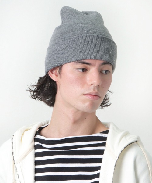 JABURO（ジャブロー）の「【 JABURO / ジャブロー 】 SOLID BEANIE / ソリッド ニット帽（ニットキャップ/ビーニー・メンズ・ワイン/ロイヤルブルー/グレー/ネイビー/ブラック/レッド・FREE）」の16枚目の写真