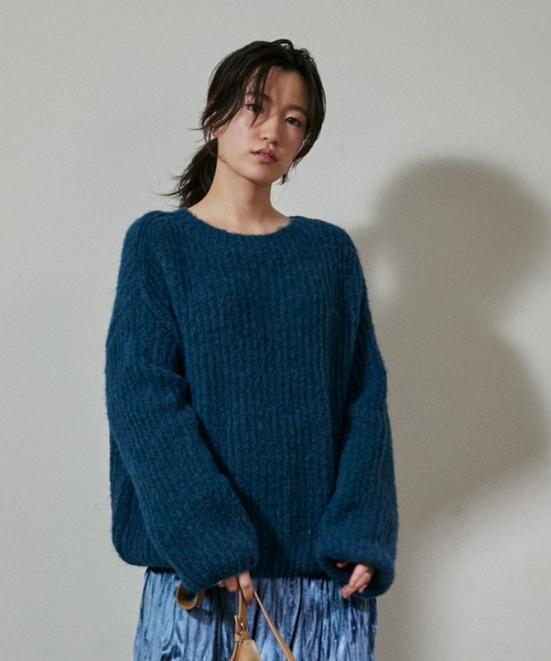 ECRIRE(エクリール)の「モヘアオーバーニットプルオーバー(ニット/セーター・レディース・チャコールグレー/ブラウン/グレー/ブルー・フリー)」の13枚目の写真