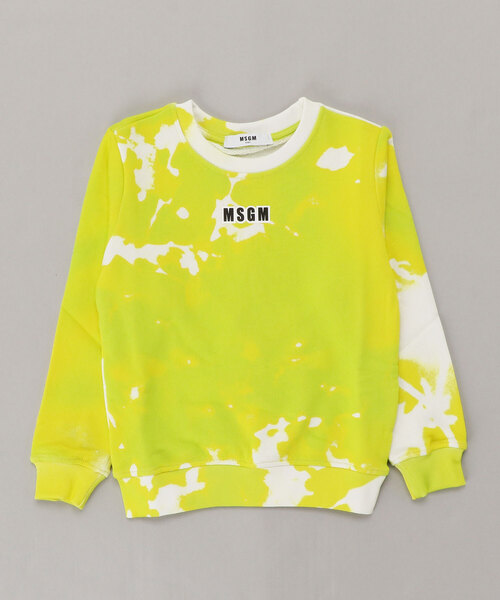 MSGM（エムエスジーエム）の「MSGM(エムエスジーエム)Kids & Junior タイダイ柄長袖スウェット（スウェット・キッズ・ライトイエロー/ターコイズブルー・10Y/12Y/14Y/4Y/6Y/8Y）」の2枚目の写真