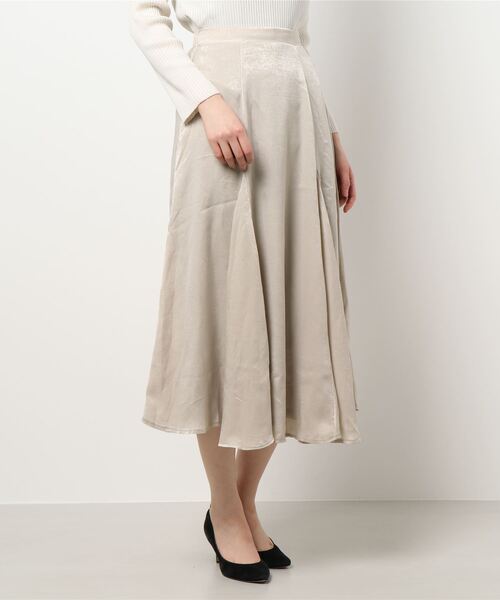 KOBE LETTUCE（コウベレタス）の「光沢パネルフレアスカート（スカート・レディース・グリーン/ブルー系その他/ピンク/ベージュ・FREE）」の5枚目の写真