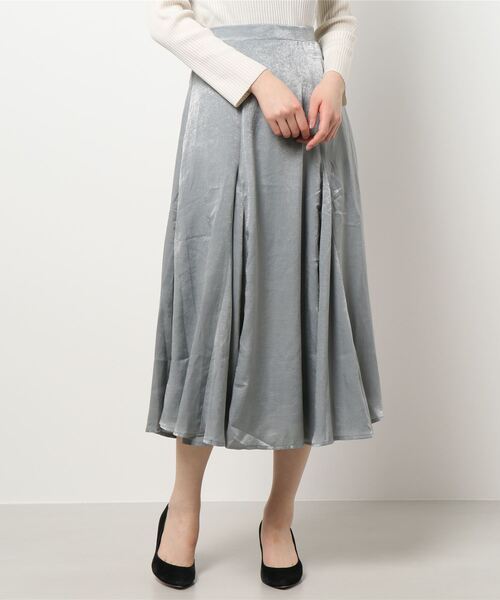 KOBE LETTUCE（コウベレタス）の「光沢パネルフレアスカート（スカート・レディース・グリーン/ブルー系その他/ピンク/ベージュ・FREE）」の6枚目の写真