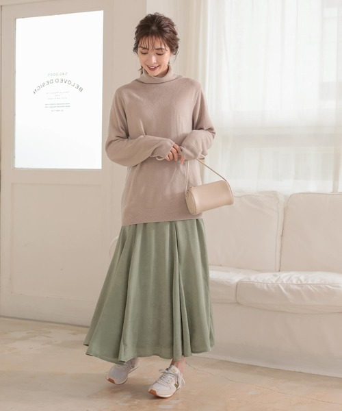 KOBE LETTUCE（コウベレタス）の「光沢パネルフレアスカート（スカート・レディース・グリーン/ブルー系その他/ピンク/ベージュ・FREE）」の10枚目の写真