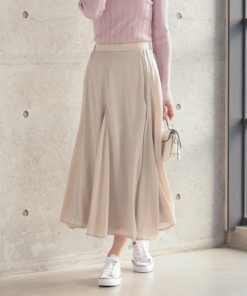 KOBE LETTUCE（コウベレタス）の「光沢パネルフレアスカート（スカート・レディース・グリーン/ブルー系その他/ピンク/ベージュ・FREE）」の16枚目の写真