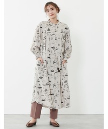 POU DOU DOU | ランドスケーププリントワンピース(ワンピース)