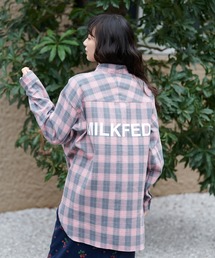 MILKFED. | PLAID STAND COLLAR SHIRT(シャツ/ブラウス)