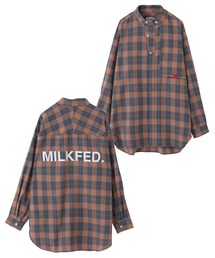 MILKFED. | PLAID STAND COLLAR SHIRT(シャツ/ブラウス)