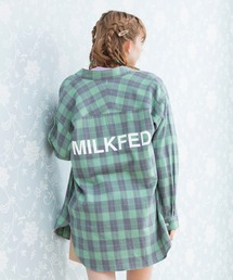 MILKFED. | PLAID STAND COLLAR SHIRT(シャツ/ブラウス)