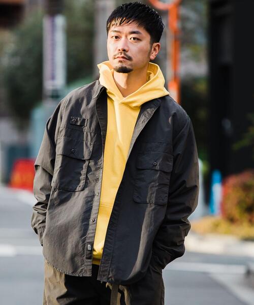 green label relaxing（グリーンレーベルリラクシング）の「★ [ GLR/ lab ] ナイロン コットン ワークシャツ ＜ セットアップ可能 ＞（シャツ/ブラウス・メンズ・ブラック/グレー/オリーブ・L/M/S/XL）」の3枚目の写真