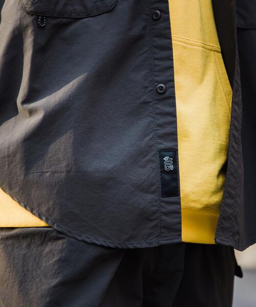 green label relaxing（グリーンレーベルリラクシング）の「★ [ GLR/ lab ] ナイロン コットン ワークシャツ ＜ セットアップ可能 ＞（シャツ/ブラウス・メンズ・ブラック/グレー/オリーブ・L/M/S/XL）」の9枚目の写真