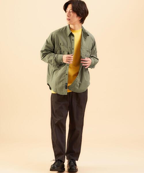 green label relaxing（グリーンレーベルリラクシング）の「★ [ GLR/ lab ] ナイロン コットン ワークシャツ ＜ セットアップ可能 ＞（シャツ/ブラウス・メンズ・ブラック/グレー/オリーブ・L/M/S/XL）」の19枚目の写真