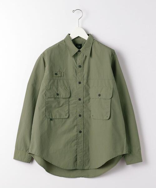 green label relaxing（グリーンレーベルリラクシング）の「★ [ GLR/ lab ] ナイロン コットン ワークシャツ ＜ セットアップ可能 ＞（シャツ/ブラウス・メンズ・ブラック/グレー/オリーブ・L/M/S/XL）」の13枚目の写真