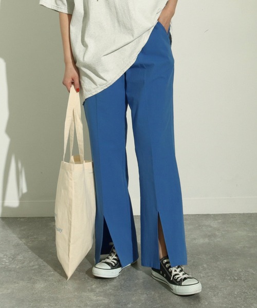 Factor=（ファクターイコール）の「センタースリットイージーフレアパンツ（その他パンツ・レディース・ブルー/モカ・FREE）」の10枚目の写真