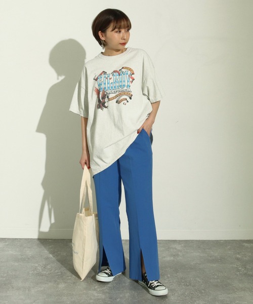 Factor=（ファクターイコール）の「センタースリットイージーフレアパンツ（その他パンツ・レディース・ブルー/モカ・FREE）」の11枚目の写真