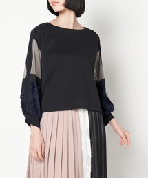 ライチ | oops/《doll up oops》メッシュパッチワークスリーブトップス(シャツ/ブラウス)