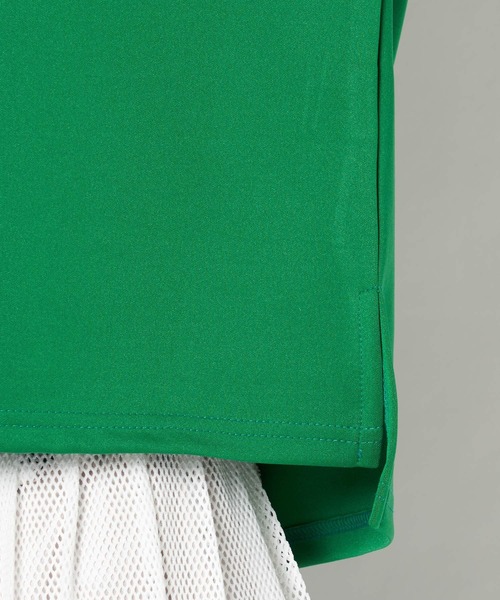 ライチ（ライチ）の「oops/《doll up oops》メッシュパッチワークスリーブトップス（シャツ/ブラウス・レディース・ブラック/オフホワイト/グリーン・38）」の6枚目の写真