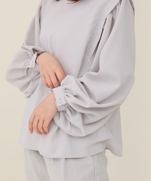 sakishimatokyo（サキシマトーキョー）の「【ZOZO限定】サキシマamp「クルーネックノボリューム袖ブラウス／シアーブラウス」（シャツ/ブラウス・レディース・アイボリー/ラベンダー/ブラック/グリーン系その他・FREE）」の13枚目の写真