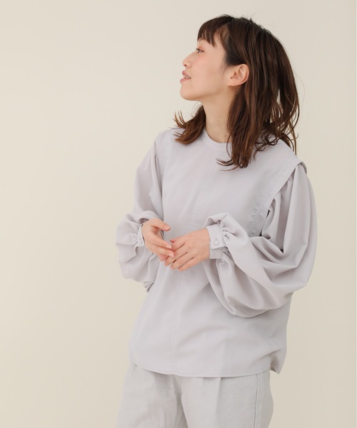 sakishimatokyo（サキシマトーキョー）の「【ZOZO限定】サキシマamp「クルーネックノボリューム袖ブラウス／シアーブラウス」（シャツ/ブラウス・レディース・アイボリー/ラベンダー/ブラック/グリーン系その他・FREE）」の18枚目の写真