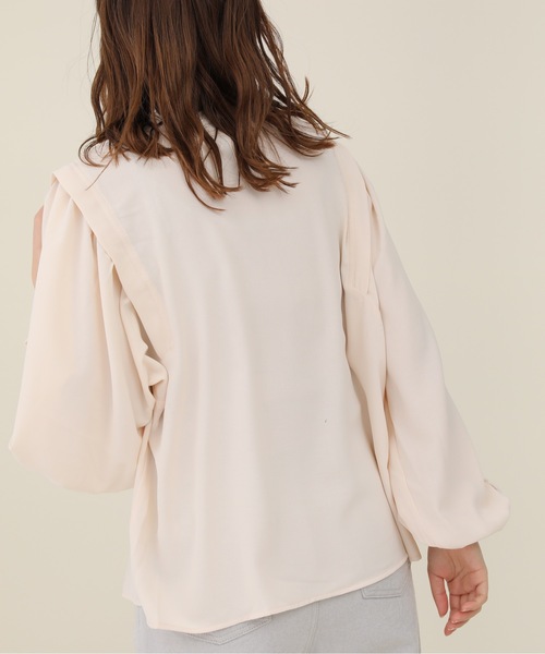 sakishimatokyo（サキシマトーキョー）の「【ZOZO限定】サキシマamp「クルーネックノボリューム袖ブラウス／シアーブラウス」（シャツ/ブラウス・レディース・アイボリー/ラベンダー/ブラック/グリーン系その他・FREE）」の9枚目の写真