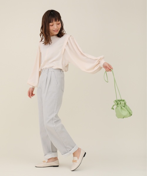 sakishimatokyo（サキシマトーキョー）の「【ZOZO限定】サキシマamp「クルーネックノボリューム袖ブラウス／シアーブラウス」（シャツ/ブラウス・レディース・アイボリー/ラベンダー/ブラック/グリーン系その他・FREE）」の5枚目の写真