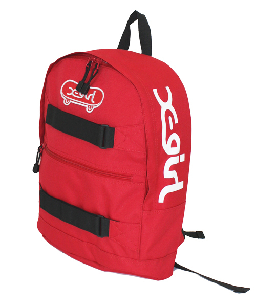 X-girl(エックスガール)の「【NYLON6月号掲載】SK8 BACKPACK 2015(バックパック/リュック・レディース・ブラック/レッド/グリーン/ネイビー・ONE SIZE)」の4枚目の写真
