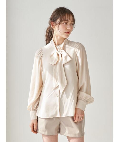 earth music&ecology(アースミュージックアンドエコロジー)の「2wayクラシックボウタイブラウス *(シャツ/ブラウス・レディース・アイボリー/イエロー/ライトピンク・FREE)」の11枚目の写真