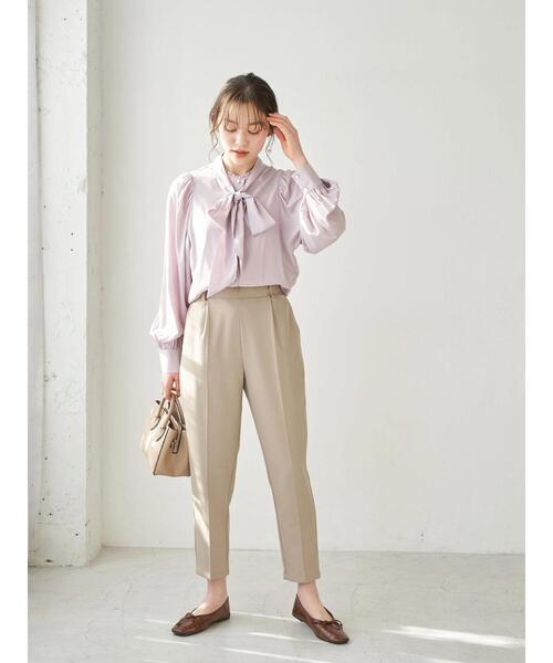 earth music&ecology(アースミュージックアンドエコロジー)の「2wayクラシックボウタイブラウス *(シャツ/ブラウス・レディース・アイボリー/イエロー/ライトピンク・FREE)」の21枚目の写真