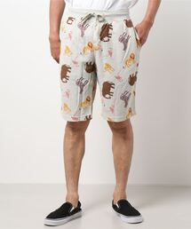 STYLEBLOCK（スタイルブロック）の「ミニ裏毛裏使いウエストリブ総柄プリントショーツ(アニマルA)（その他パンツ）」