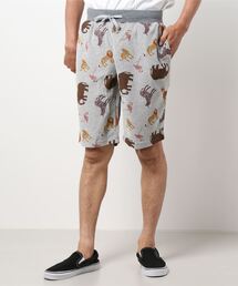 STYLEBLOCK（スタイルブロック）の「ミニ裏毛裏使いウエストリブ総柄プリントショーツ(アニマルA)（その他パンツ）」