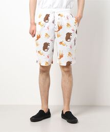 STYLEBLOCK（スタイルブロック）の「ミニ裏毛裏使いウエストリブ総柄プリントショーツ(アニマルA)（その他パンツ）」