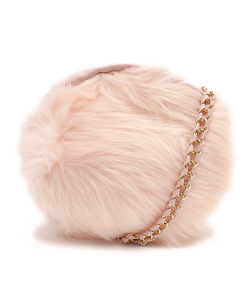 goocy（グーシー）の「フェイクファーまるポシェット（ショルダーバッグ・レディース・ピンク/アイボリー/ブラック・FREE）」の6枚目の写真