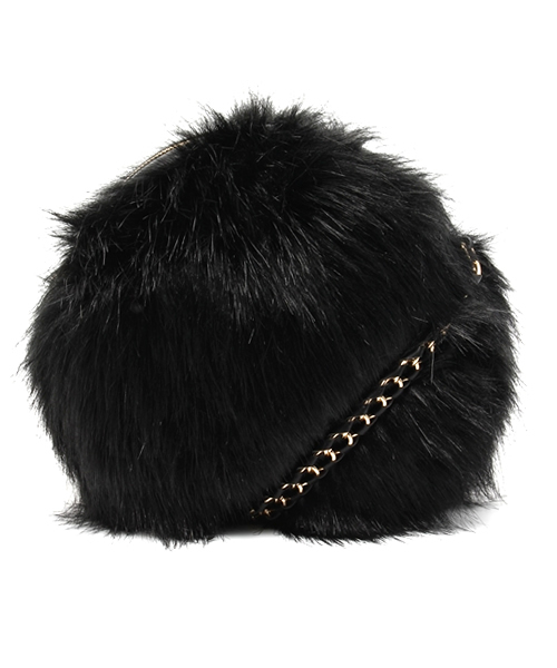 goocy（グーシー）の「フェイクファーまるポシェット（ショルダーバッグ・レディース・ピンク/アイボリー/ブラック・FREE）」の3枚目の写真