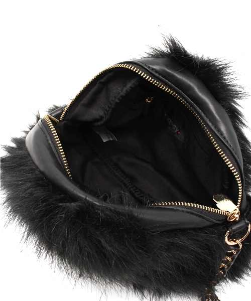 goocy（グーシー）の「フェイクファーまるポシェット（ショルダーバッグ・レディース・ピンク/アイボリー/ブラック・FREE）」の8枚目の写真