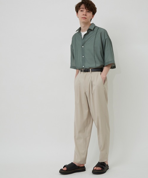 JUNRED(ジュンレッド)の「【セットアップ対応】NEWテクスチャーTRワイドバルーン(その他パンツ・メンズ・ベージュ/ブラウン/サックスブルー・S/M/L)」の15枚目の写真