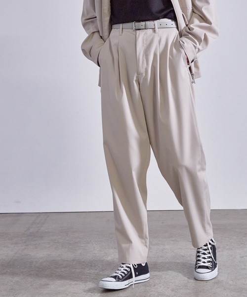 JUNRED(ジュンレッド)の「【セットアップ対応】NEWテクスチャーTRワイドバルーン(その他パンツ・メンズ・ベージュ/ブラウン/サックスブルー・S/M/L)」の17枚目の写真