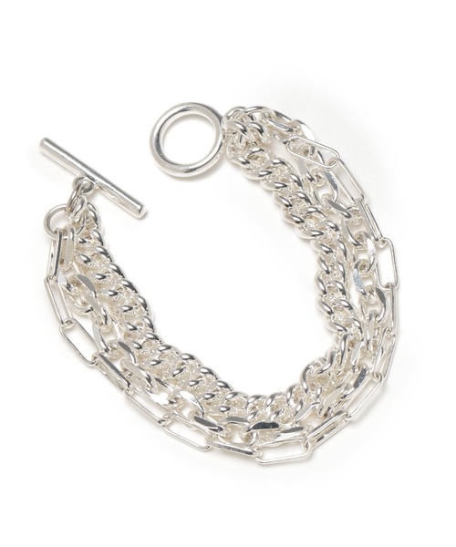 PAGEBOY（ページボーイ）の「レイヤードチェーンブレス（ブレスレット・レディース・シルバー・ONE SIZE）」の4枚目の写真