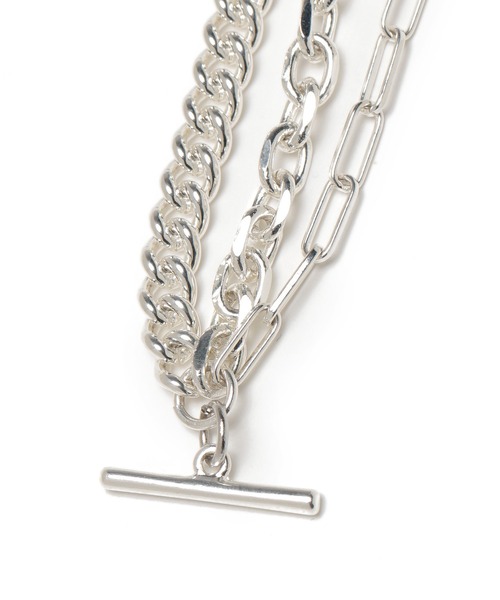 PAGEBOY（ページボーイ）の「レイヤードチェーンブレス（ブレスレット・レディース・シルバー・ONE SIZE）」の3枚目の写真
