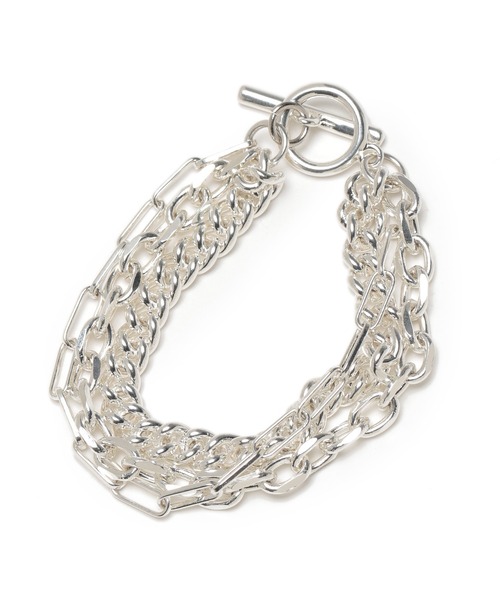 PAGEBOY（ページボーイ）の「レイヤードチェーンブレス（ブレスレット・レディース・シルバー・ONE SIZE）」の8枚目の写真